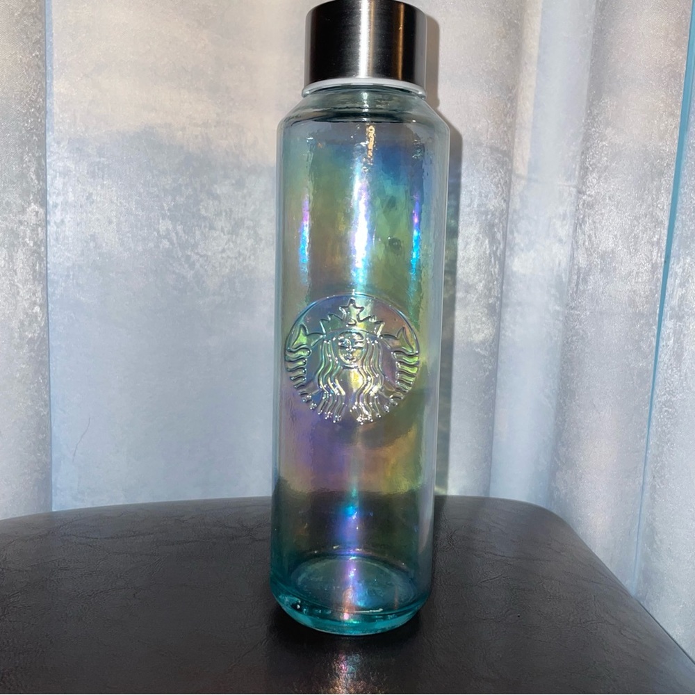 Starbucks Iridescent Glass 20oz Water Bottle Made in Spain